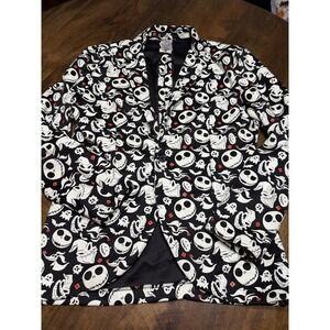 Disney Nightmare Before Christmas Glow In The Dark Blazer Men's Small Jack